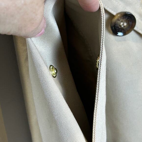 Barbour Short Greta Showerproof Trench Coat Light Fawn Women's 12 NWT Classic - Picture 10 of 16